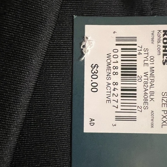 TEK GEAR BLACK PERFORMANCE LEGGINGS SIZE PXXL CAPRI MID RISE WORKOUT GEAR - Picture 4 of 6